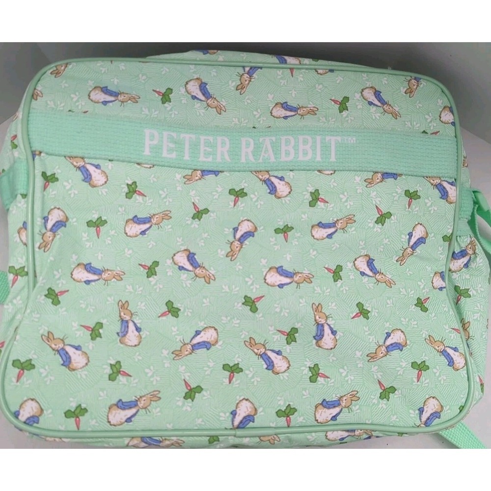 Vintage Enfamil Peter Rabbit Mint Green Vinyl Baby Diaper Bag Gender Neutral